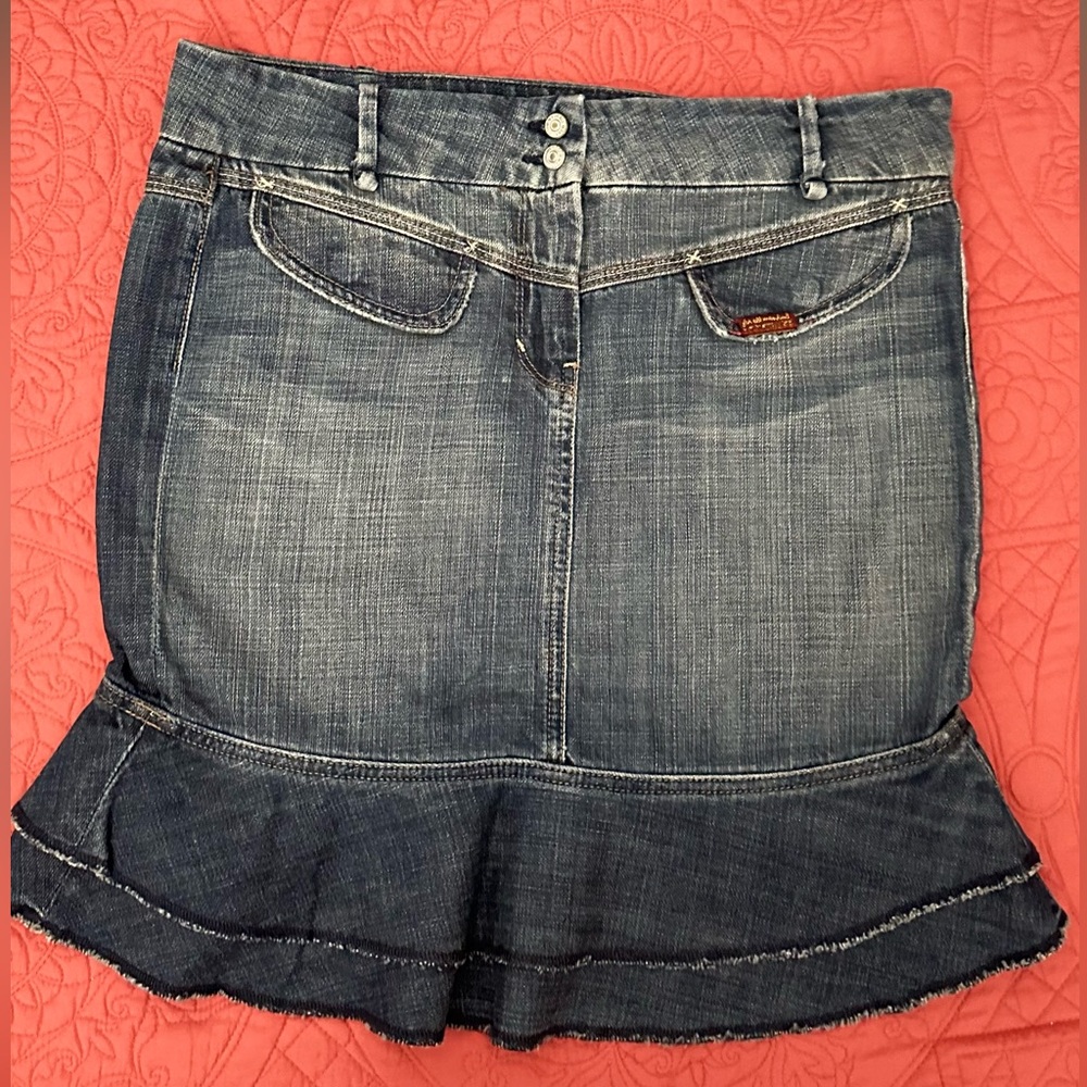 7 For All Minkind Denim Skirt